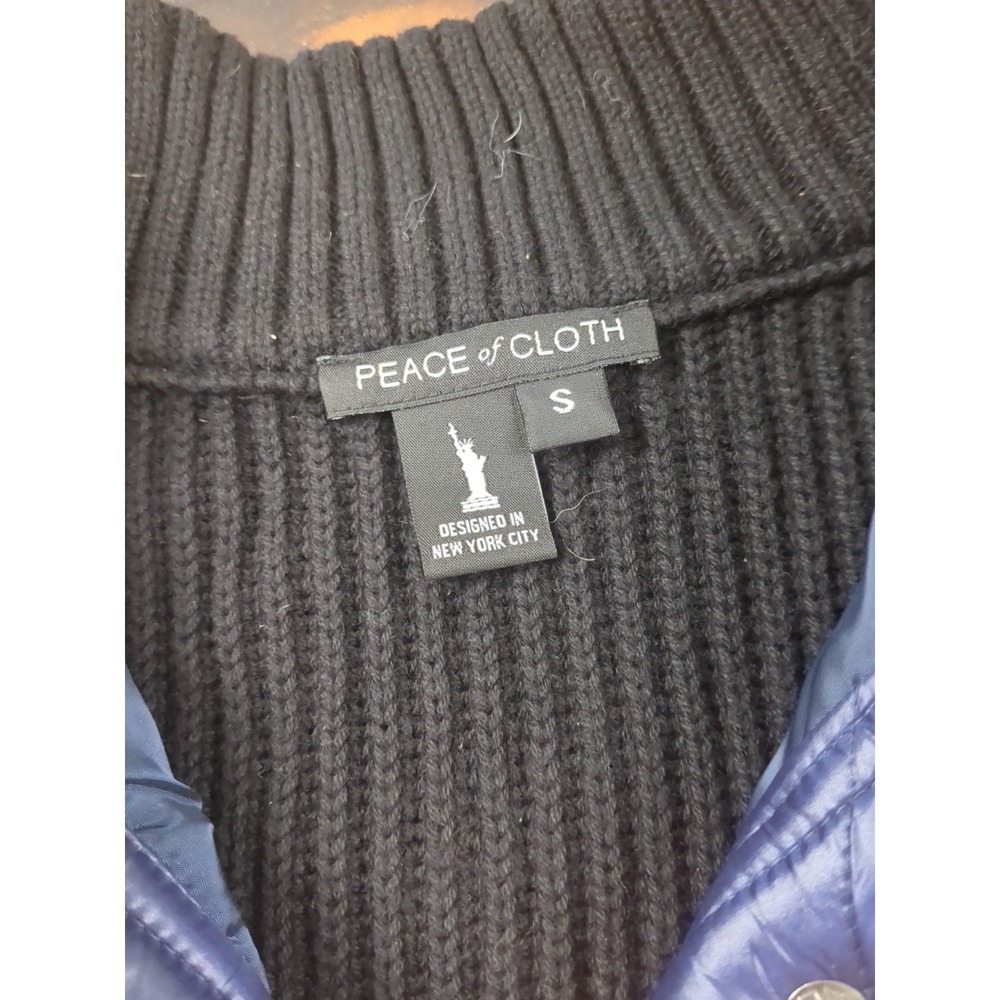 Peace‎ of Cloth Womens Small Puffer/Sweater Vest Blue & Black - Picture 7 of 8